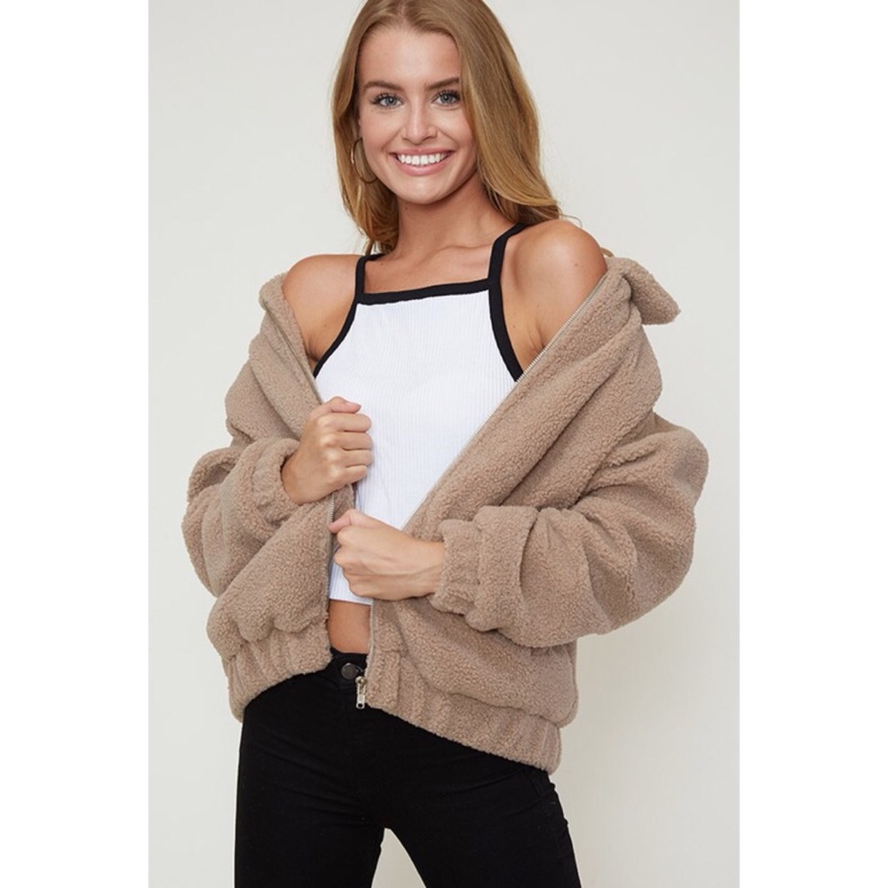 LAST ONE! Teddy Bear Bomber Jacket - Picture 2 of 5